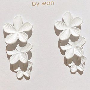 Plumeria Flower Earrings for Modern Chic Look